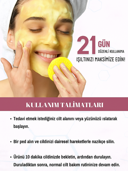 VELİNA Zerdeçallı & Kojik Asitli Cilt Aydınlatıcı Pedler